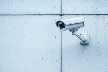 Enhancing Safety: State-of-the-Art Surveillance Camera on Neutral Wall for Industrial and Public Areas