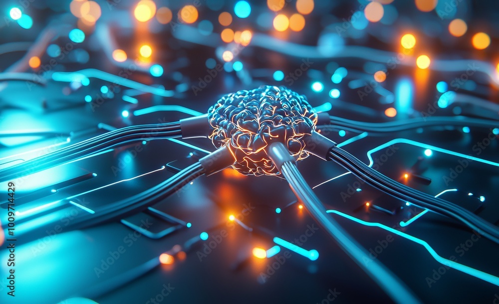 Poster cyber network, synthetic mind, and stock. artificial neural networks and big data analytics. great i