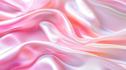 Fototapeta premium An image of wavy pattern wallpaper in white and pink