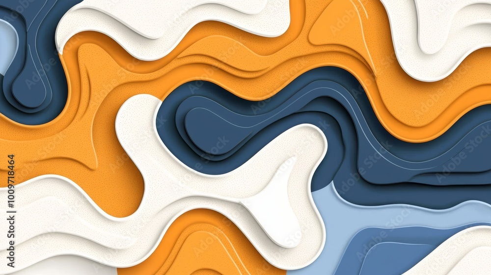 Poster an abstract wave wallpaper with flowing lines that conveys a sense of movement and energy