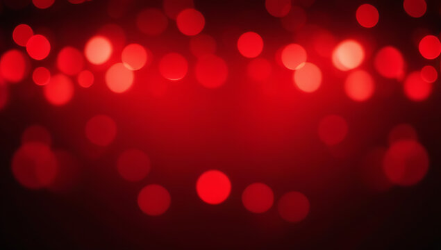 red bokeh forming festive abstract background