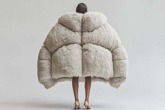 Bear Paw Jacket: Hyper-Realistic Fashion Editorial with Minimalist Vibes