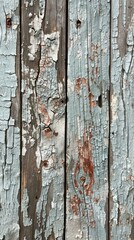 Close-up of a weathered wooden wall revealing layers of peeling paint and intricate textures