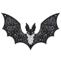 Bat Mouse Happy Halloween Event Celebrate Party Decor Symbol Label Icon