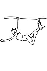 One continuous line drawing, exercise time for yoga	