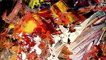 Abstract background wallpaper. Ethnic pattern. Mixtures of oil paint. Trendy hand painting canvas. Wall decor and Wall art prints Idea. 3D Texture. Art object