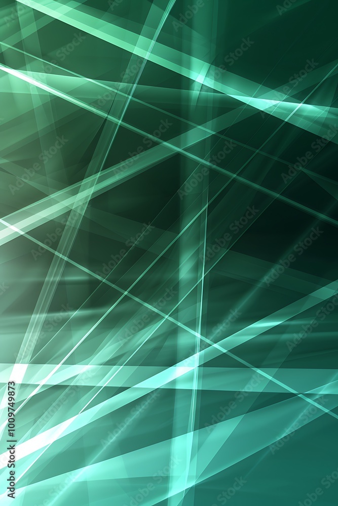 Poster intricate dark green abstract backdrop with intersecting geometric lines creating dynamic patterns a