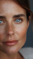 Obraz premium Laser surgery effectively treated a woman's rosacea by reducing redness and blood vessels