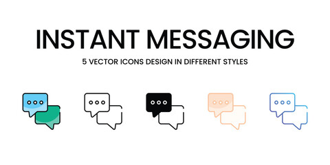 Instant Messaging icons set ready to use vector icon stock illustration