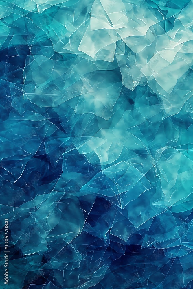 Poster vibrant abstract background blending smooth gradients of green and teal, evoking a serene yet dynami