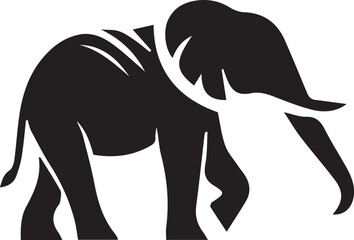 Elephant silhouette vector EPS 