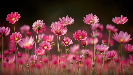 Obraz premium Chrysanthemum multiflora bouquet of pink flowers. Background of autumn flowers.