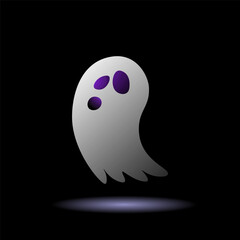Ghost on a black background