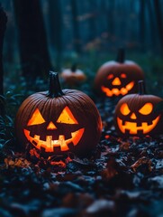 Obraz premium Halloween Jack'o'lanterns