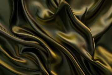 Obraz premium Green and brown silk satin gradient background for design.