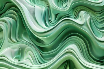 Green retro abstract background with organic shapes