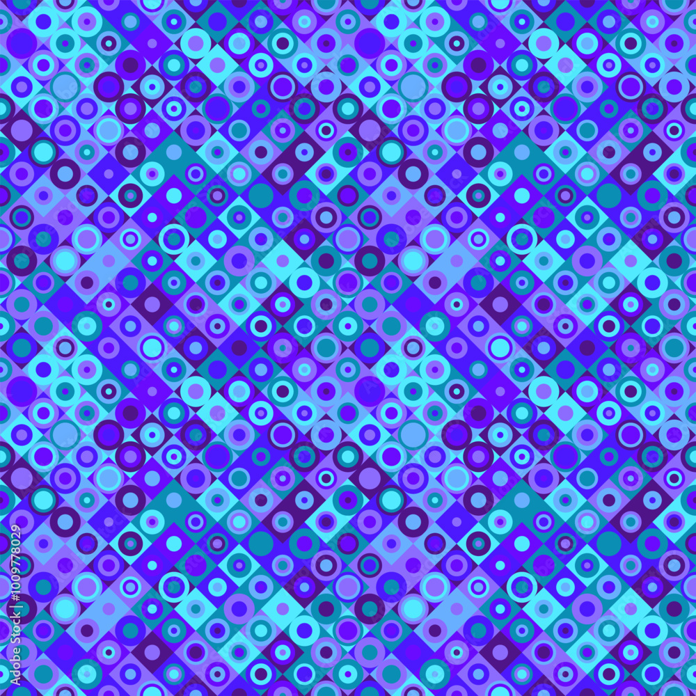 Poster geometrical colorful circle pattern background - seamless abstract vector design