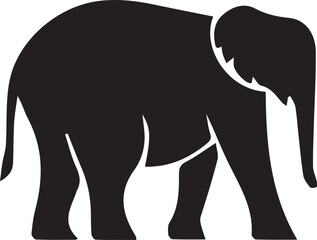 Fototapeta premium Elephant silhouette vector EPS 