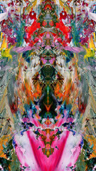 Fototapeta premium Abstract background wallpaper. Ethnic pattern. Mixtures of oil paint. Trendy hand painting canvas. Wall decor and Wall art prints Idea. 3D Texture. Art object