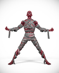 mummy got the power on white background