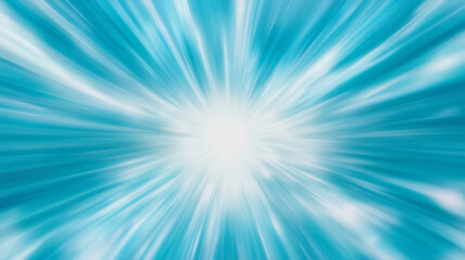 Fototapeta premium A vibrant explosion of blue and white energy radiates from the center in a comic-style background design, creating a dynamic visual effect