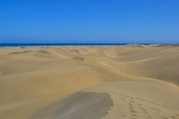 The Maspalomas Dunes (spanish: Dunas de Maspalomas). Sand dunes located on the south coast of the island of Gran Canaria, Spain