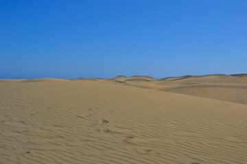 The Maspalomas Dunes (spanish: Dunas de Maspalomas). Sand dunes located on the south coast of the island of Gran Canaria, Spain