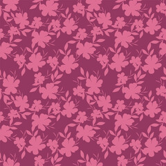 Beautiful pattern with flowers and leaf. Floral vector illustration.