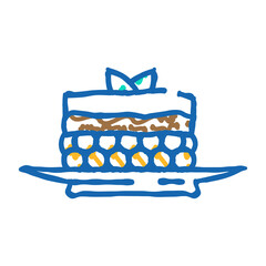 pastitsio greek cuisine doodle icon sketch vector. pastitsio greek cuisine sign. isolated symbol illustration