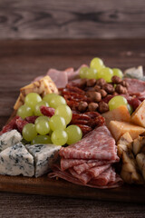 meat, cheese, snack, food, salami, assortment, ham, sausage, prosciutto, dinner, board, meal, delicious, wine, buffet, plate, gourmet, sliced, variety, deli, slice