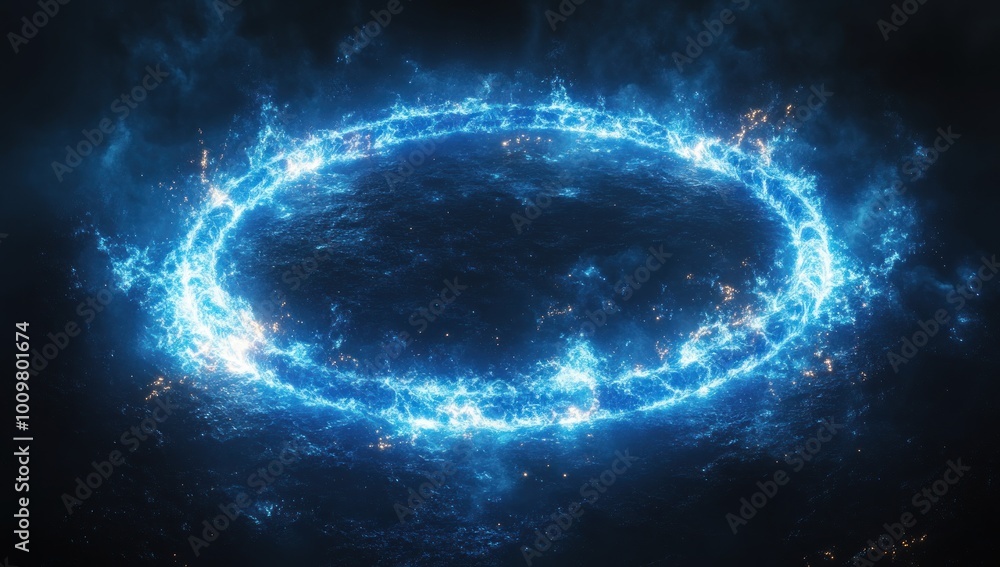 Wall mural Blue Ring of Energy