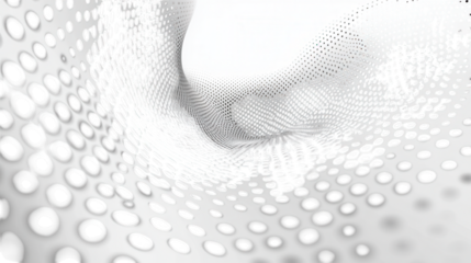 Abstract White Mesh isolated on Transparent Background PNG
