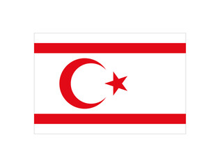 Flag of Turkish Republic of Northern Cyprus or TRNC