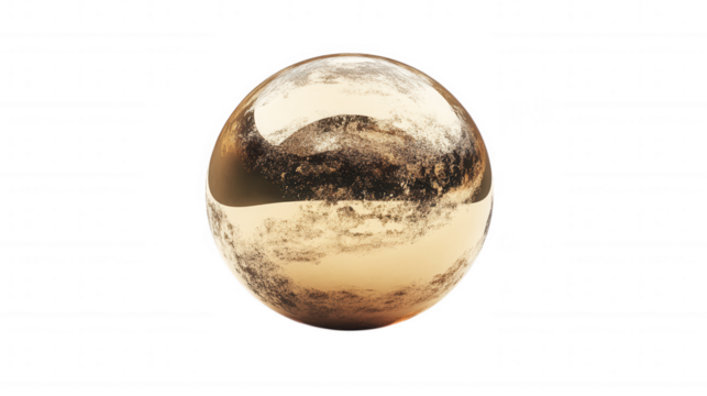 Glowing Planetary Sphere isolated on Transparent Background PNG
