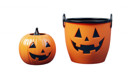 Halloween Pumpkin Decorations isolated on Transparent Background PNG