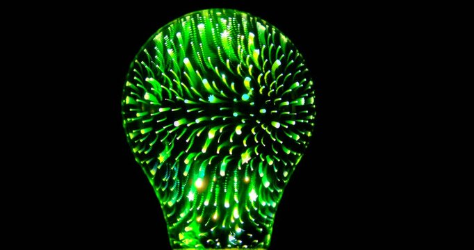 Decorative festive Infinity 3D Firework light bulb