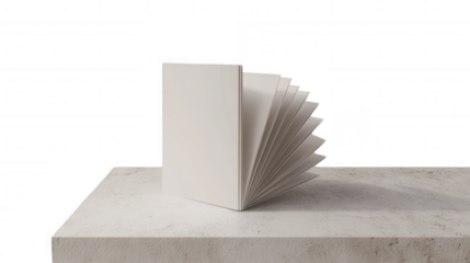 Minimalist Book Display isolated on Transparent Background PNG