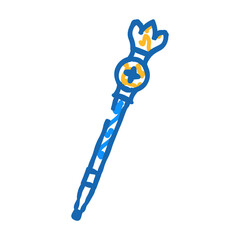 stickpin jewelry doodle icon sketch vector. stickpin jewelry sign. isolated symbol illustration