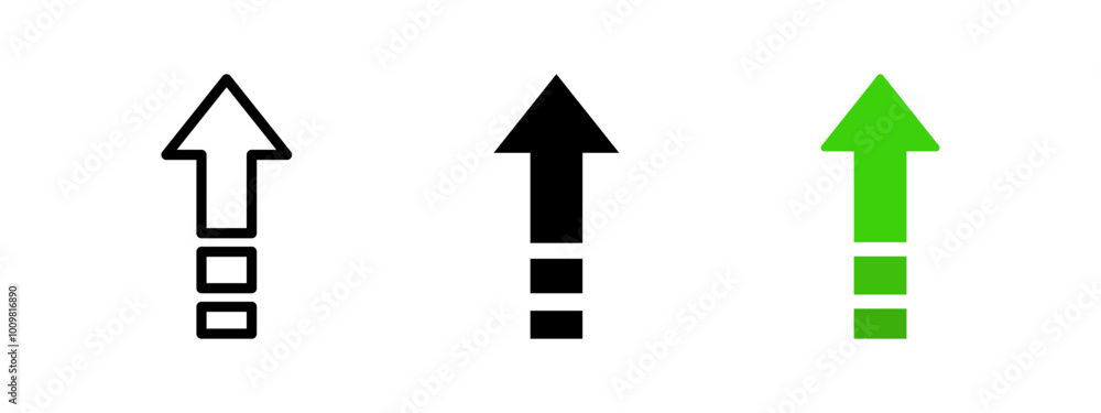 Poster upgrade arrow icon. increase upward symbol. level up arrow vector illustration. chart boost sign. gr