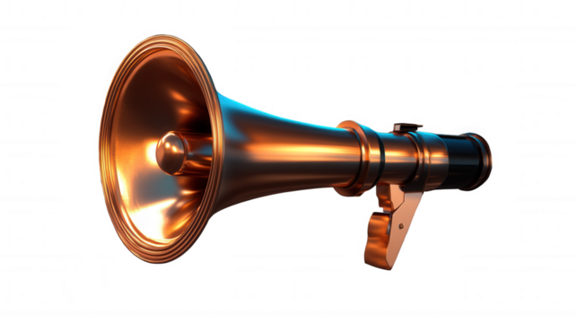 Vintage Megaphone isolated on Transparent Background PNG