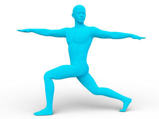 ポーズをとる男性　3DCGレンダリング
