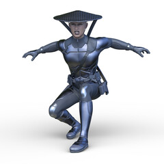 サイバーウーマン剣士　3DCGレンダリング