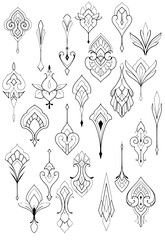 Pretty ornament decorative flower designs Vector SVG