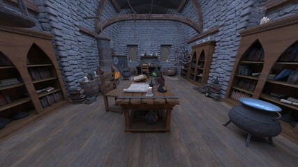 魔法部屋　3DCGレンダリング