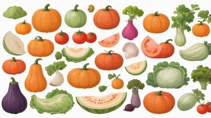 set of vegetables 