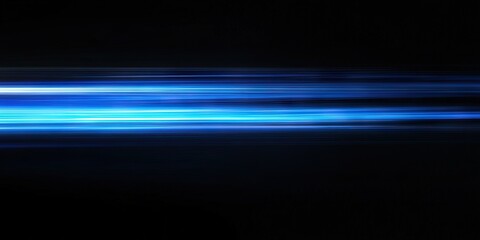 blue light and stripes moving fast over black background 