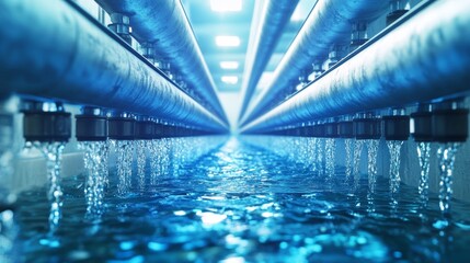 Water treatment, environment background