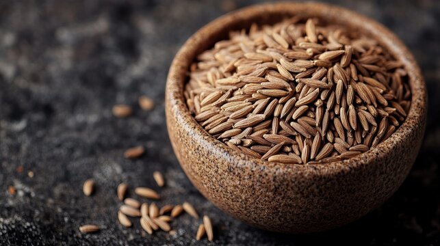 Cumin seeds, known as zeera in some regions, are aromatic spices commonly used in various cuisines. These tiny, elongated seeds are typically brown in color and have a distinctive earthy