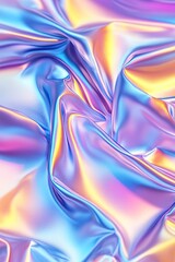 Rainbow prism fabric Chrome holo art.