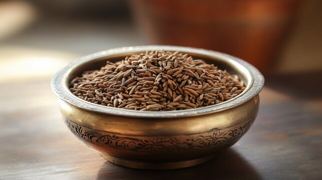 Cumin seeds, known as zeera in some regions, are aromatic spices commonly used in various cuisines. These tiny, elongated seeds are typically brown in color and have a distinctive earthy